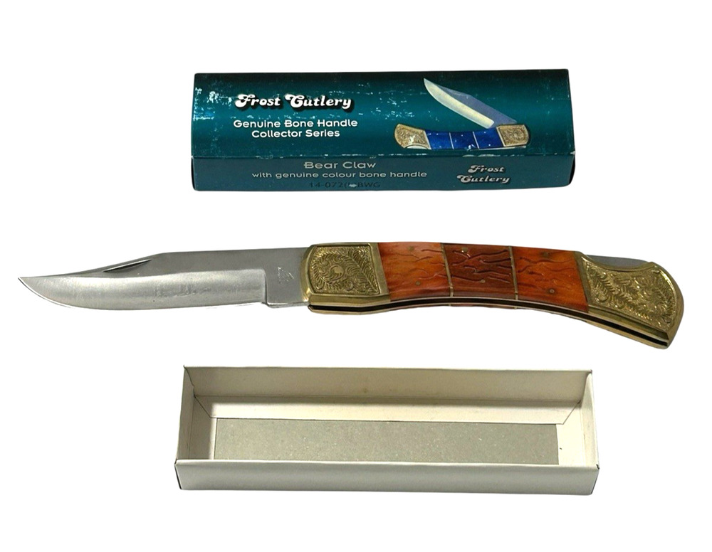 Frost Cutlery Single Blade Lock Bear Claw Knife Model 14-072 Stainless LARGE